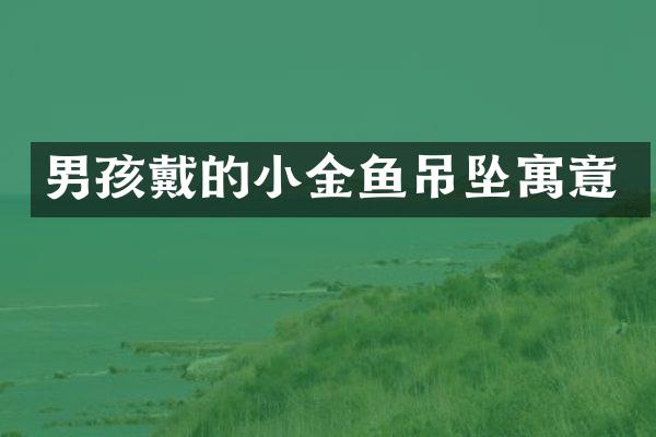 男孩戴的小金鱼吊坠寓意