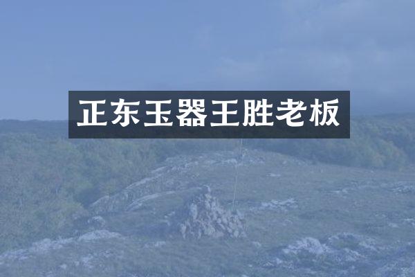 正东玉器王胜老板