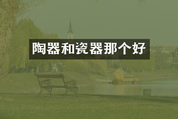 陶器和瓷器那个好