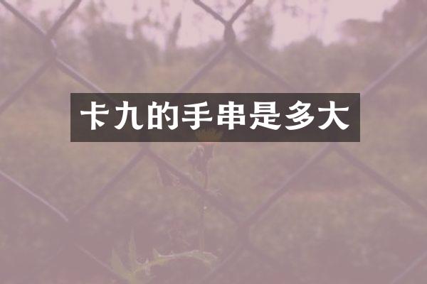 卡九的手串是多大