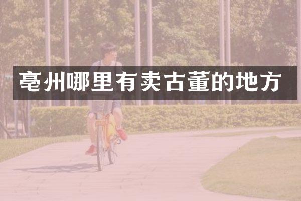 亳州哪里有卖古董的地方