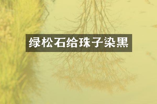 绿松石给珠子染黑