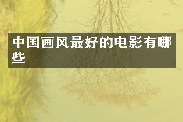 中国画风最好的电影有哪些