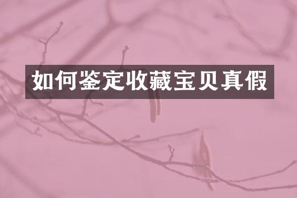 如何鉴定收藏宝贝真假