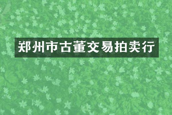 郑州市古董交易拍卖行
