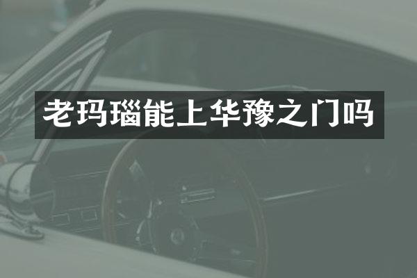 老玛瑙能上华豫之门吗