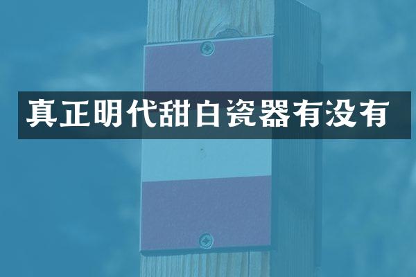 真正明代甜白瓷器有没有