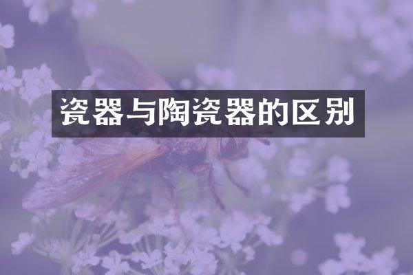 瓷器与陶瓷器的区别