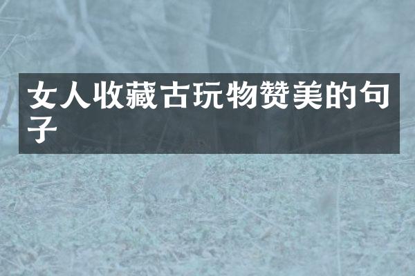 女人收藏古玩物赞美的句子