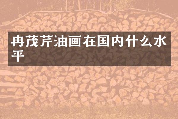 冉茂芹油画在国内什么水平