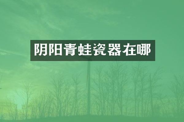 阴阳青蛙瓷器在哪