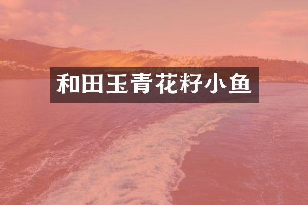 和田玉青花籽小鱼