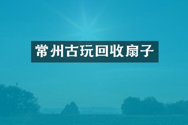 常州古玩回收扇子