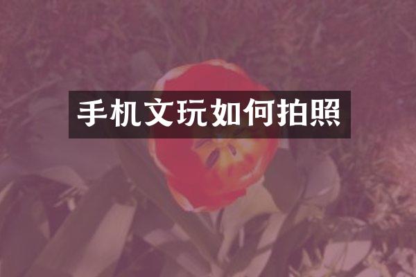 手机文玩如何拍照