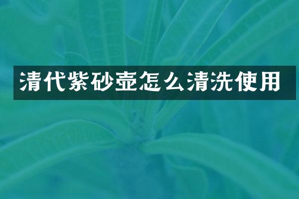 清代紫砂壶怎么清洗使用