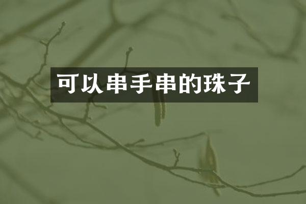 可以串手串的珠子