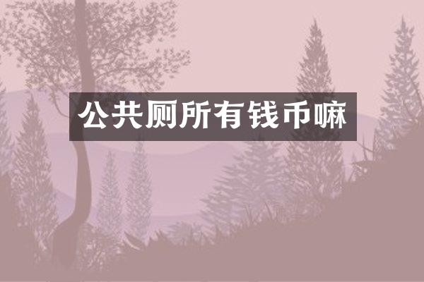 公共厕所有钱币嘛