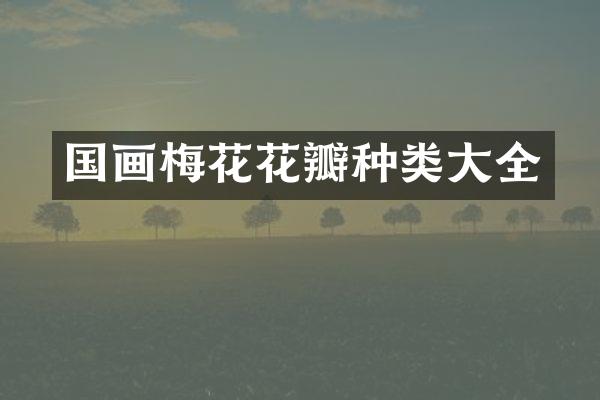 国画梅花花瓣种类大全