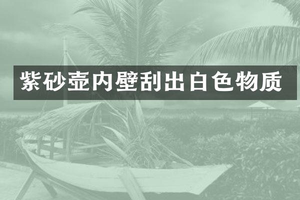 紫砂壶内壁刮出白色物质