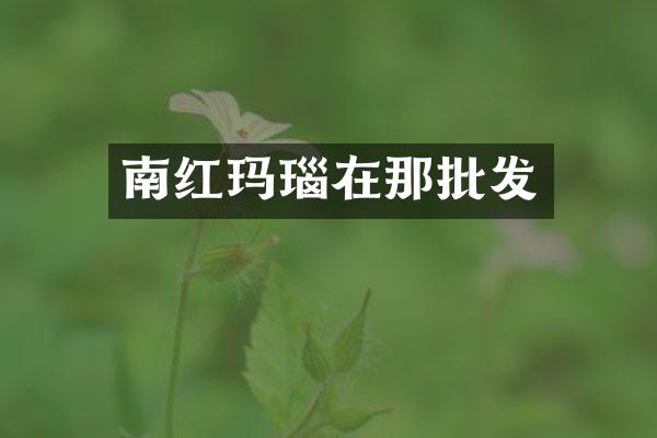 南红玛瑙在那批发