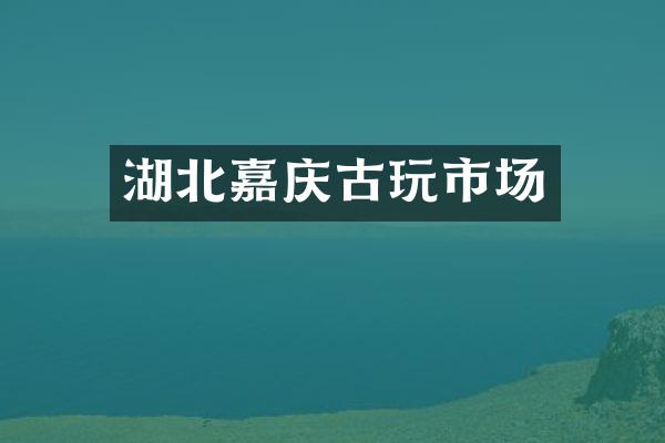 湖北嘉庆古玩市场