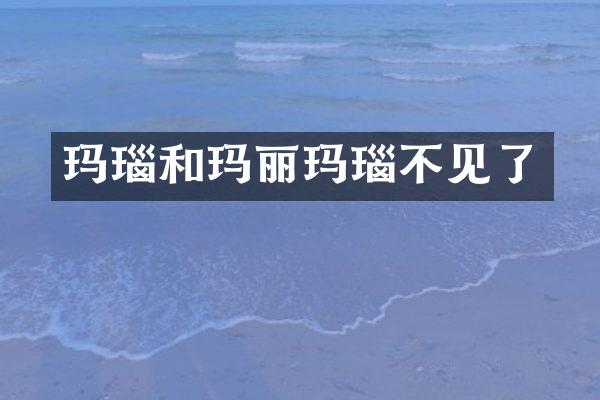 玛瑙和玛丽玛瑙不见了