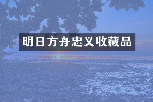 明日方舟忠义收藏品