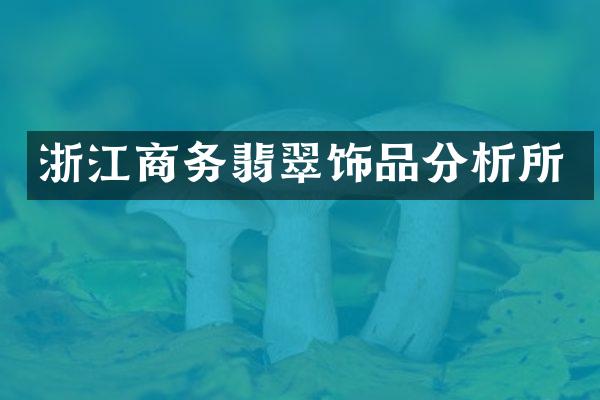 浙江商务翡翠饰品分析所