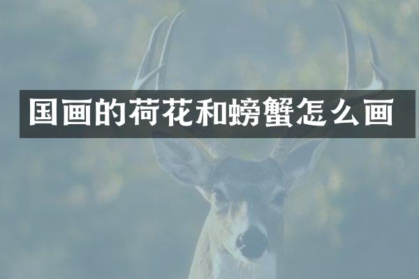 国画的荷花和螃蟹怎么画