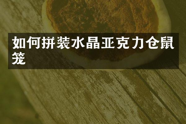 如何拼装水晶亚克力仓鼠笼