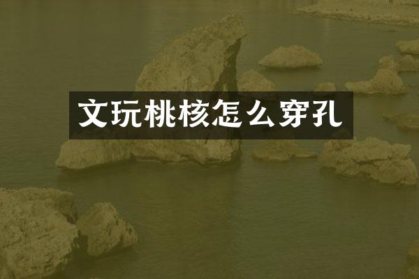 文玩桃核怎么穿孔