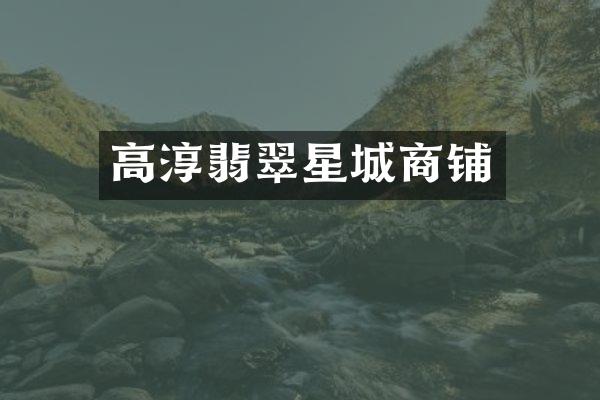 高淳翡翠星城商铺