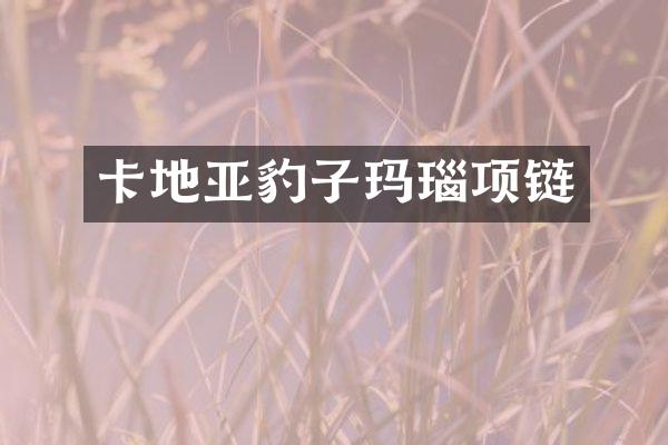 卡地亚豹子玛瑙项链