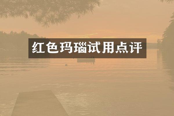 红色玛瑙试用点评