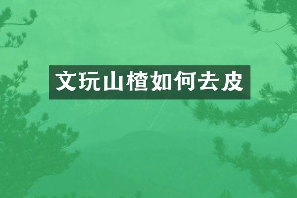 文玩山楂如何去皮