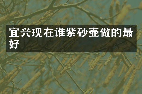 宜兴现在谁紫砂壶做的最好