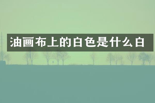 油画布上的白色是什么白