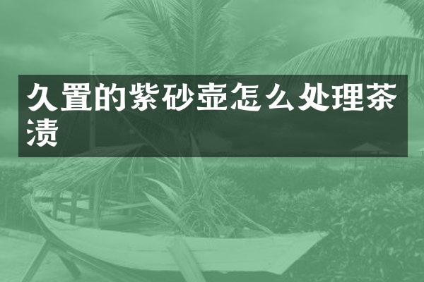 久置的紫砂壶怎么处理茶渍