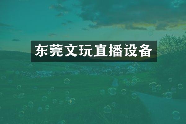 东莞文玩直播设备