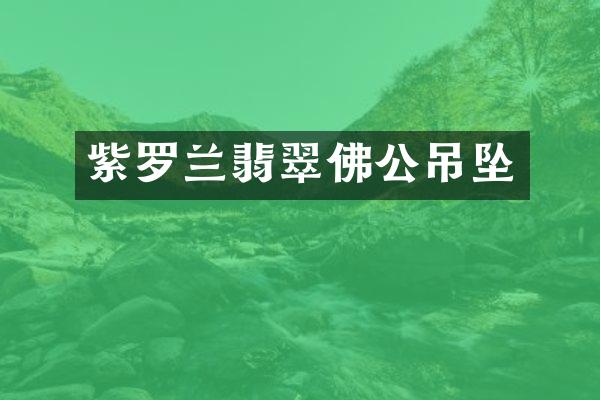 紫罗兰翡翠佛公吊坠