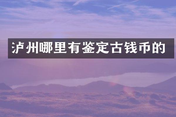 泸州哪里有鉴定古钱币的