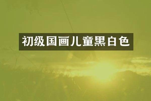 初级国画儿童黑白色