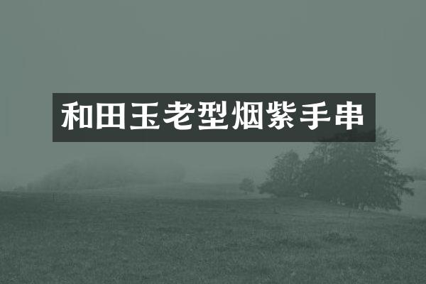 和田玉老型烟紫手串