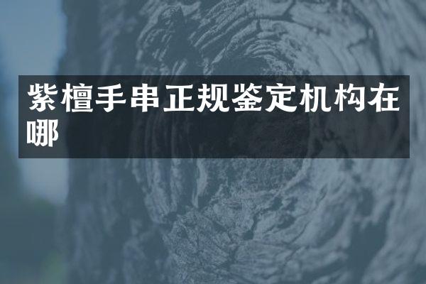 紫檀手串正规鉴定机构在哪