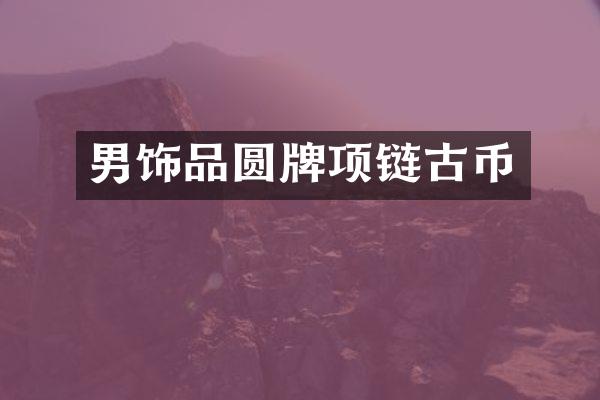 男饰品圆牌项链古币