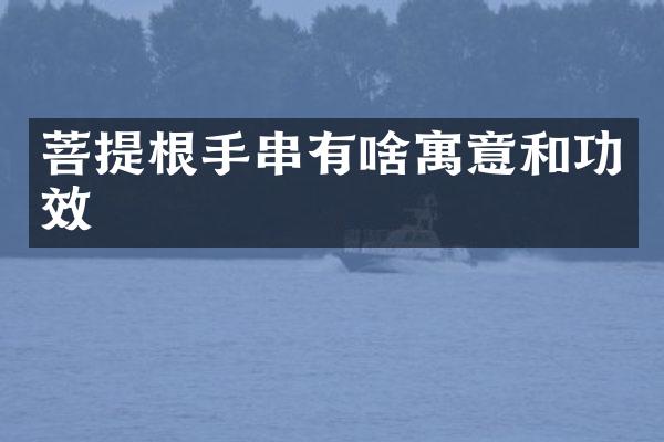 菩提根手串有啥寓意和功效