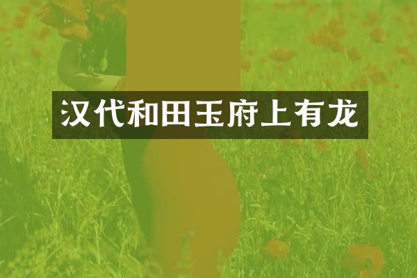 汉代和田玉府上有龙
