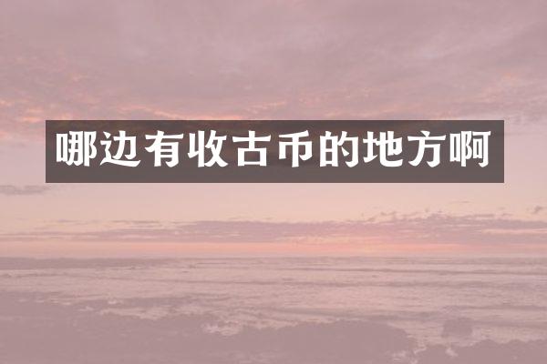 哪边有收古币的地方啊