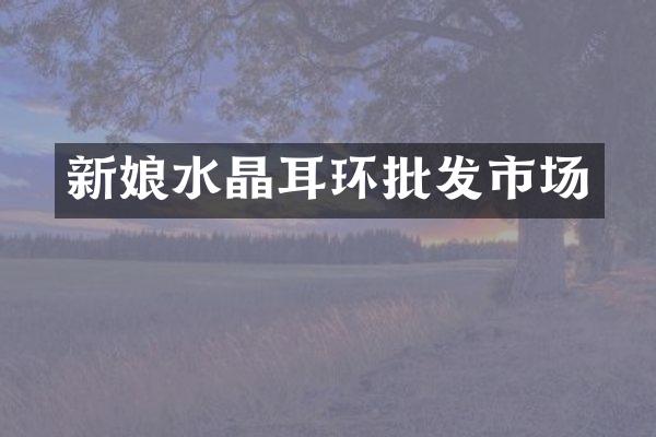 新娘水晶耳环批发市场