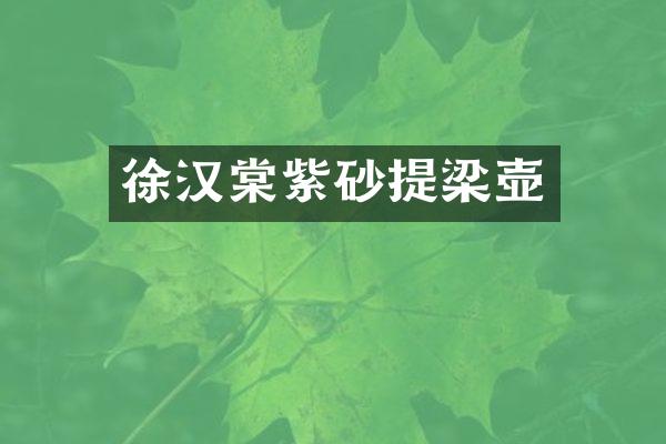 徐汉棠紫砂提梁壶